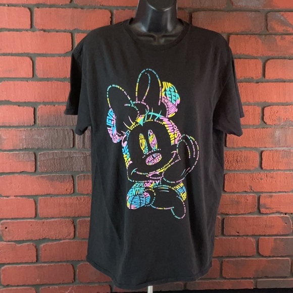 Disney Womens Large Minnie Mouse Graphic T-Shirt – Casual, Cute, Vintage - Picture 1 of 6